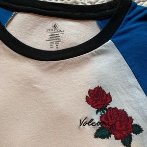 Volcom baseball shirt - roses